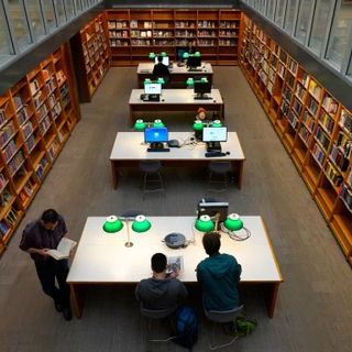 inside of a library
