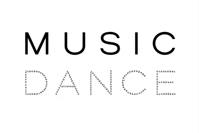 typographic logo for music and dance