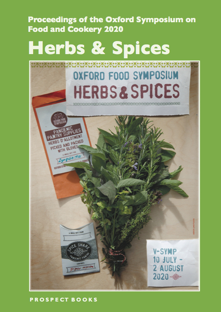 book cover shows bunch of herbs