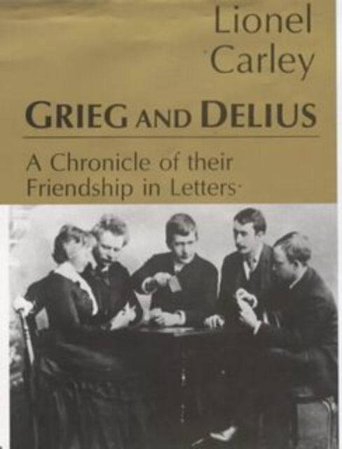 photo of grieg and delius at a table