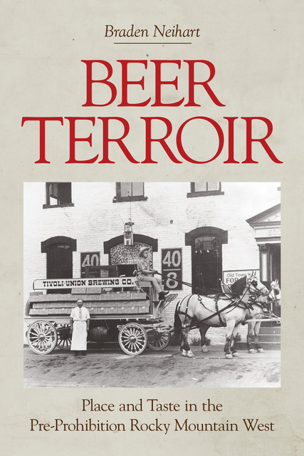 cover features barrels of beer on horse drawn cart in front of 19th-century building