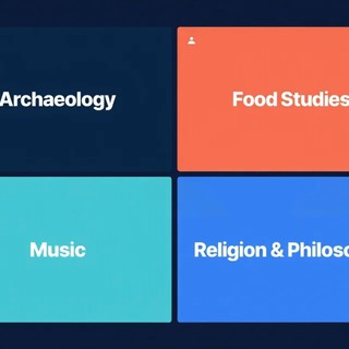 4 boxes naming our 4 main subjects