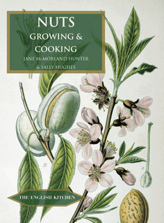 almond nut on branch, plant in flower and nut without covering