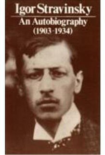 book cover features photo of Stravinsky as a young man