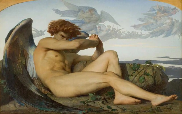 L’Ange Dechu (The Fallen Angel) by Alexandre Cabanel, 1847, via Musée Fabre, Montpellier