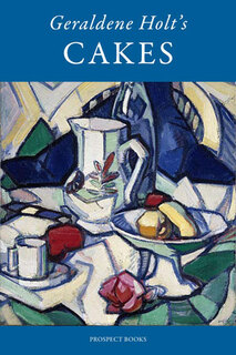 1930s style painting of a tea table laden with cakes