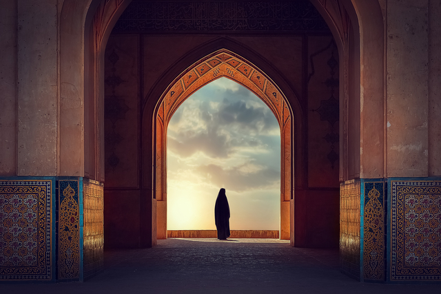 woman in a mosque