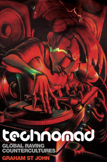street-art style illustration of disc jockey working a turntable