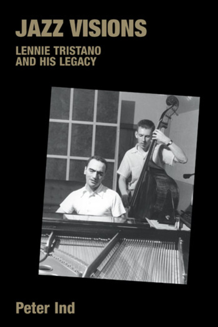photo of Lennie at the piano behind him, Peter Ind on double bass