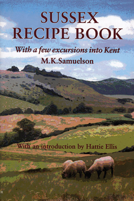 painting of sussex countryside with grazing lambs