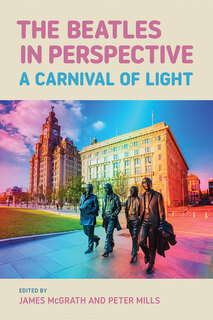 photo of a statue of the group in Liverpool which has been digitally enhanced with vibrant colour