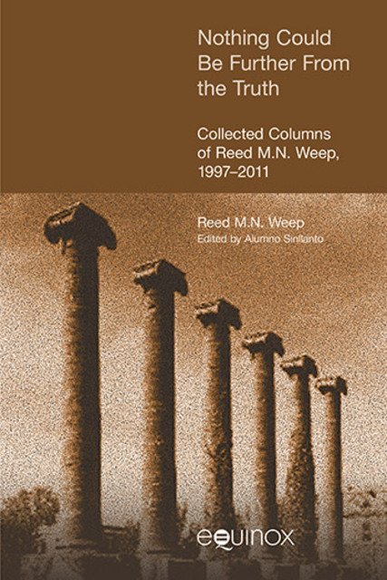 a row of column in the sunset